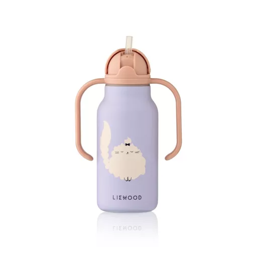 Liewood Kimmie szívószálas itatókulacs 250 ml - Cat