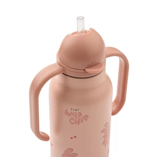 Liewood Kimmie szívószálas itatókulacs 250 ml - Wild child