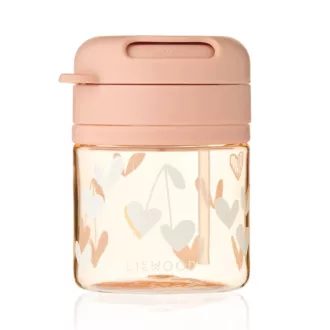   Liewood Pavia tritan szívószálas pohár 280 ml - Sweethearts