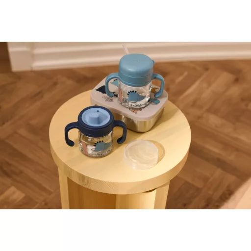 Liewood Kai tritan szívószálas pohár 280 ml - Dino roar