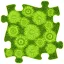 Muffik rét puzzle lime - puha