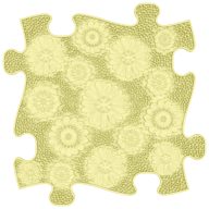 Muffik rét puzzle sárga - puha