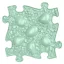 Muffik dínó tojás puzzle pasztell zöld - puha
