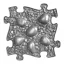 Muffik dínó tojás puzzle szürke - kemény