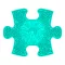 Muffik mini rét puzzle türkiz - puha