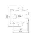 Muffik mini rét puzzle türkiz - puha