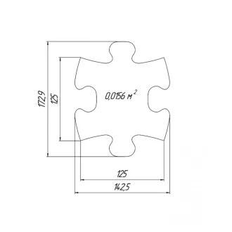 Muffik mini rét puzzle türkiz - puha