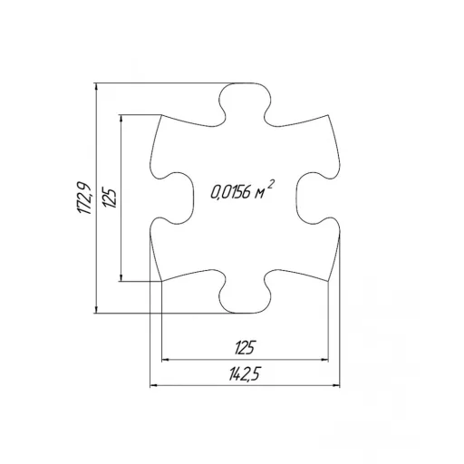 Muffik mini rét puzzle türkiz - puha