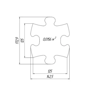 Muffik mini rét puzzle narancs - puha