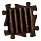 Muffik ágacskák puzzle barna - kemény