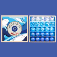 Billes & Co üveggolyó szett - small box - Sharks