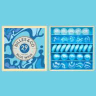 Billes & Co üveggolyó szett - small box - Blue Wave
