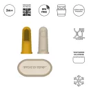 Matchstick Monkey ujjra húzható fogtisztító - Sárga és bézs