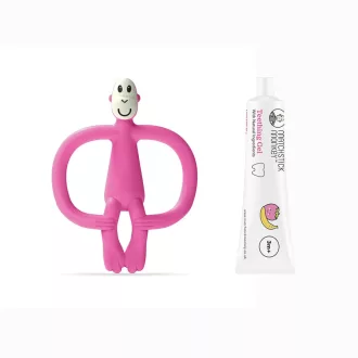 Matchstick Monkey Rágómaki és fogínygél szett - pink