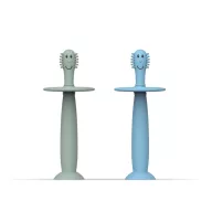   Matchstick Monkey tanuló baba fogkefe - Mentazöld és babakék