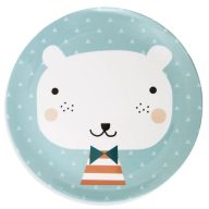 Petit monkey kék macis lapostányér