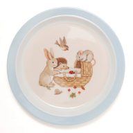 Petit monkey állatkás kék lapostányér