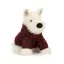 Jellycat plüss - Munro skót terrier téli pulóverben - Munro Scottie Dog Winter Jumper