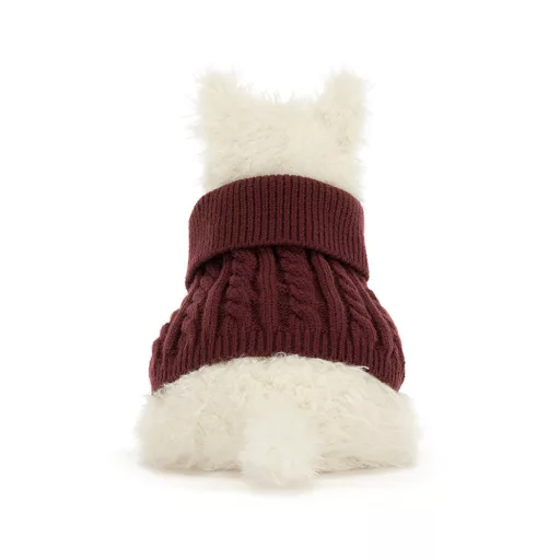 Jellycat plüss - Munro skót terrier téli pulóverben - Munro Scottie Dog Winter Jumper