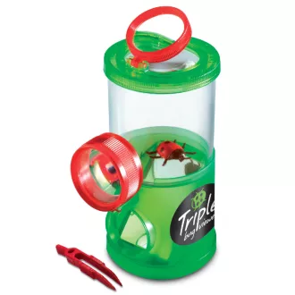   Djeco Három nézőszögű bogárvizsgáló, transzparens színek - Triple Bug Viewer – 3 way T-Color