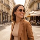 Olivio & Co polarizált felnőtt napszemüveg creative - Colorblock Sand