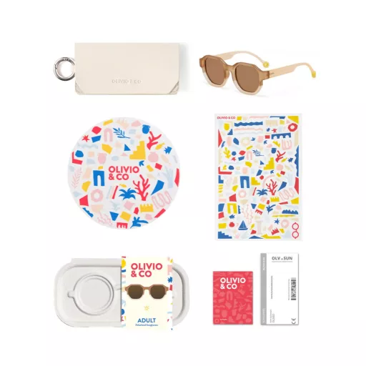 Olivio & Co polarizált felnőtt napszemüveg creative - Colorblock Sand