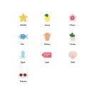 Olivio & Co szilikon szemüvegpánt szett charmokkal - Blue