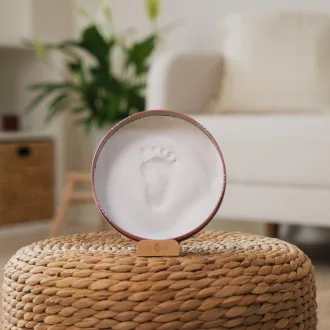 Petit Artichaut kéz- és lábnyomat készítő Baby Box kerek - Rainbow Terracotta