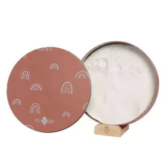 Petit Artichaut kéz- és lábnyomat készítő Baby Box kerek - Rainbow Terracotta