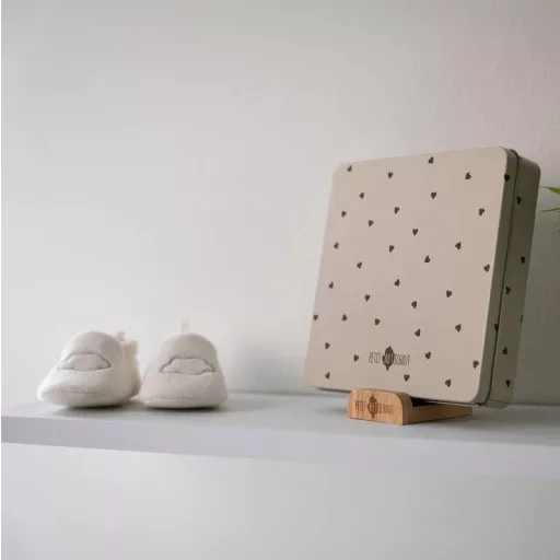 Petit Artichaut kéz- és lábnyomat készítő Baby Box négyzet - Pretty Hearts