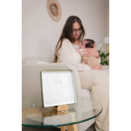 Petit Artichaut kéz- és lábnyomat készítő Baby Box négyzet - Olive Tree