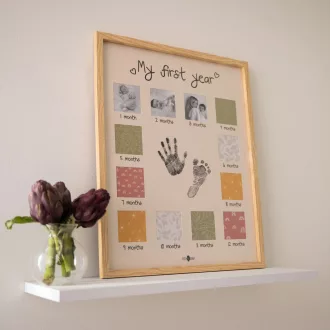 Petit Artichaut kéz- és lábnyomat készítő - "My first year" fényképtartó keret