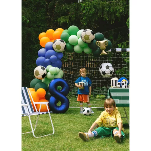Számos fólia lufi - 8 - sötétkék - 86 cm