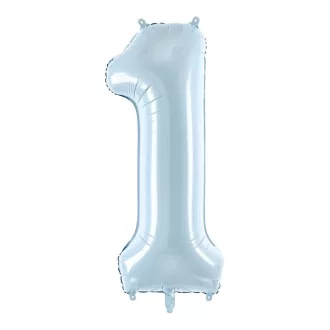 Számos fólia lufi - 1 - világoskék - 72 cm