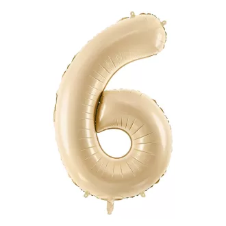 Számos fólia lufi - 6 - bézs - 72 cm