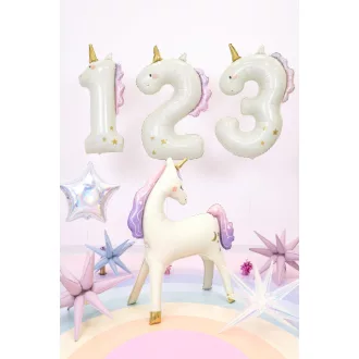 Számos fólia lufi - 1 - Unikornis - 93 cm