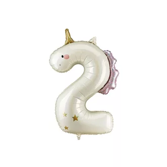 Számos fólia lufi - 2 - Unikornis - 93 cm