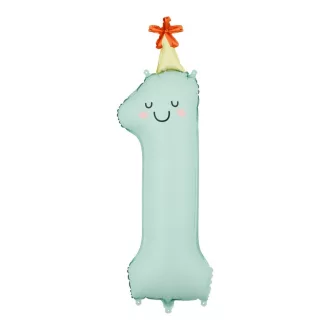 Számos fólia lufi - 1 - menta - 86 cm
