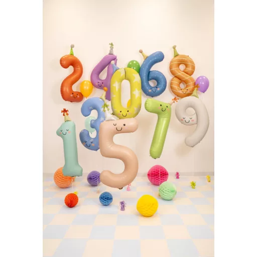 Számos fólia lufi - 1 - menta - 86 cm