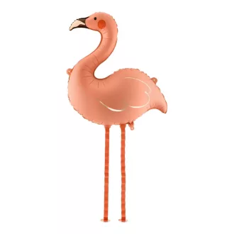 Fólia lufi - Flamingó - korall - 65 × 67 cm