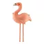 Fólia lufi - Flamingó - korall - 65 × 67 cm