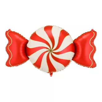 Fólia lufi - Cukorka - bézs-piros - 113 × 54 cm