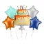 Fólia lufi szett - Színes tortás Happy Birthday - 5 db