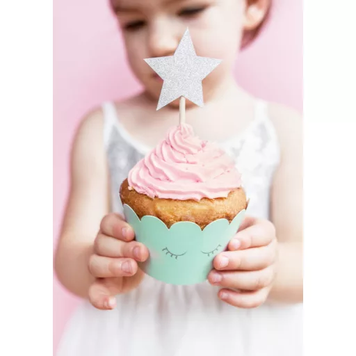Muffin papír - Unikornis - 5 × 7,5 × 5 cm - 6 db