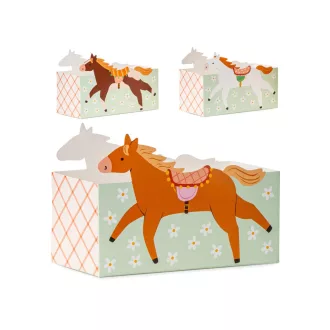 Nasis doboz - Lovas - 17 × 11 × 7,5 cm - 3 db
