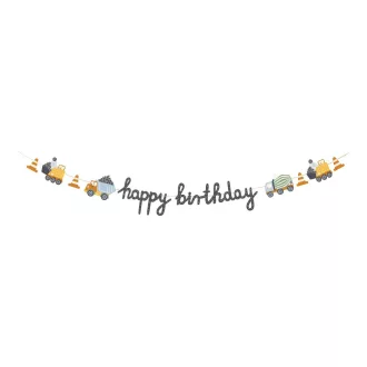 Happy Birthday felirat - Munkagépek - 2 m