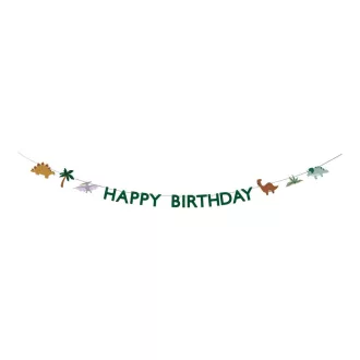 Happy Birthday felirat - Dínó - 3 m