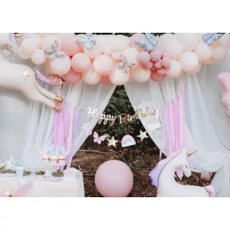 Happy Birthday felirat - Unikornis - 230 × 17,5 cm