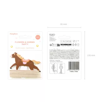Muffin beszúró - Lovas - 13 cm - 6 db