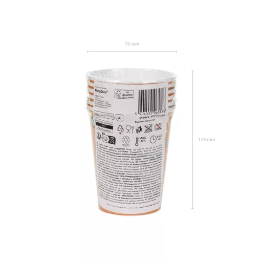 Papírpohár - Szafari - 220 ml - 6 db